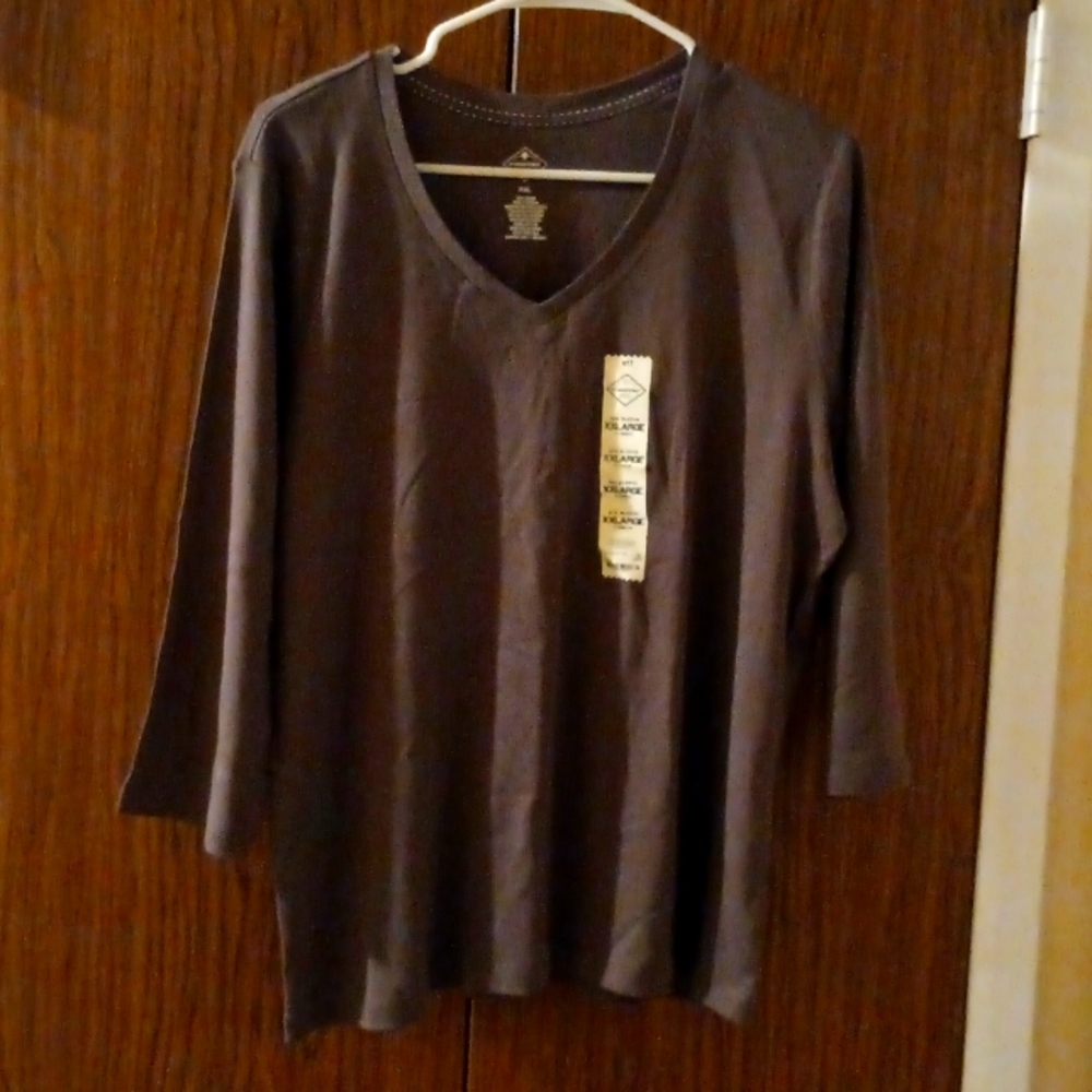 Green 3/4 sleeve shirt sz XXL